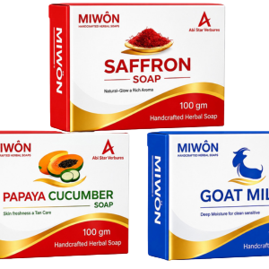 Saffron, Papaya Cucumber and Goat Milk Soap